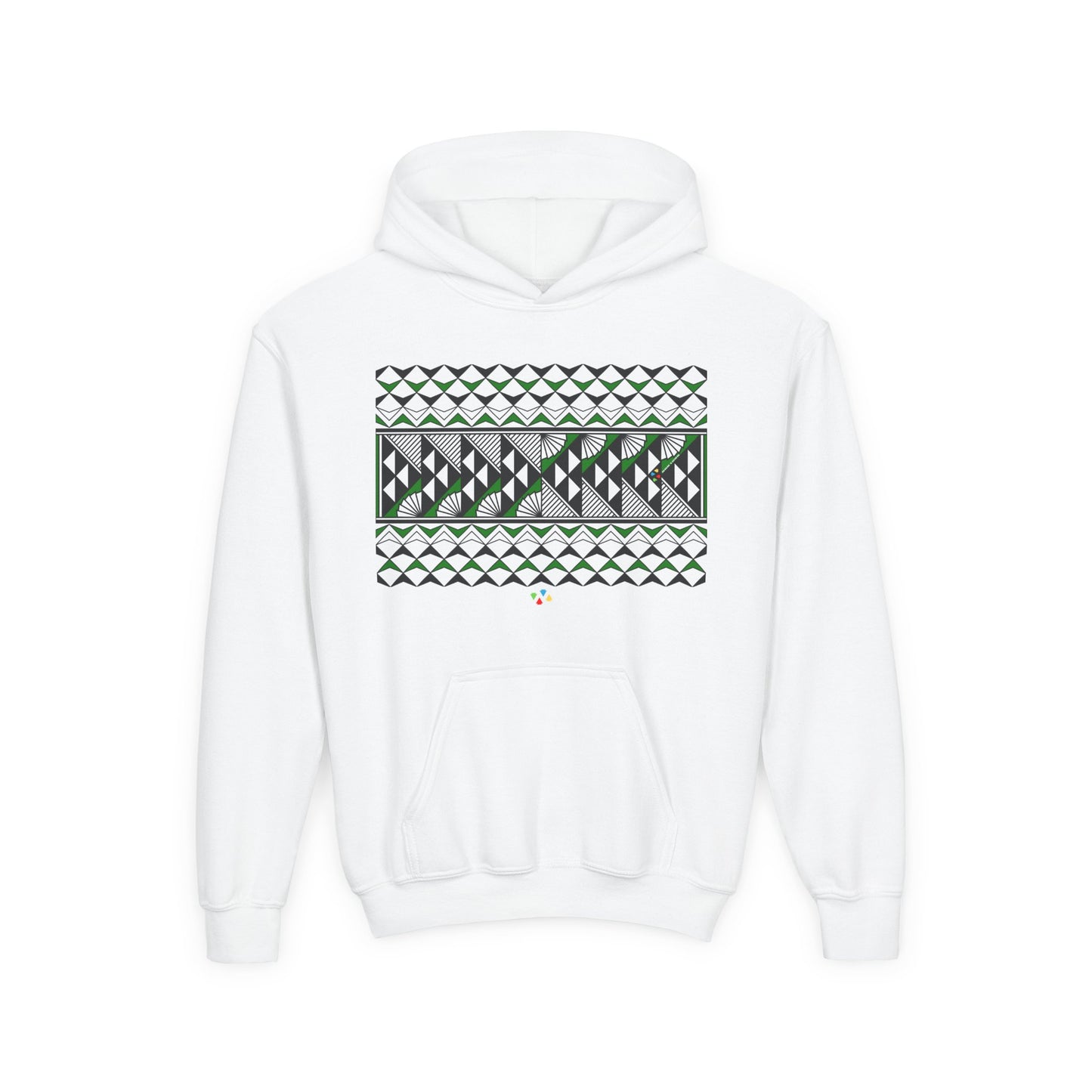 Green Rain and Sun Youth Heavy Blend Hooded Sweatshirt