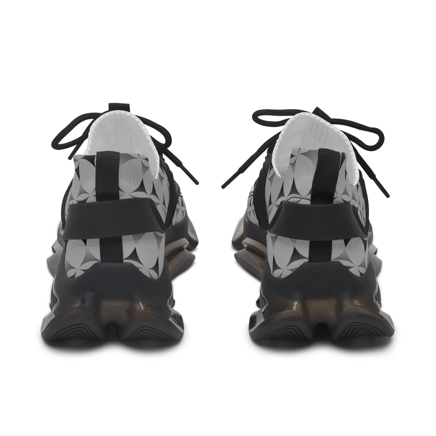 Feather Blessing on Gray Women's Mesh Sneakers