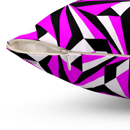 Desert Flowers in Pink Square Pillow