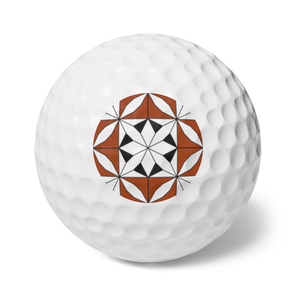 Native Snowflake Golf Balls, 6pcs