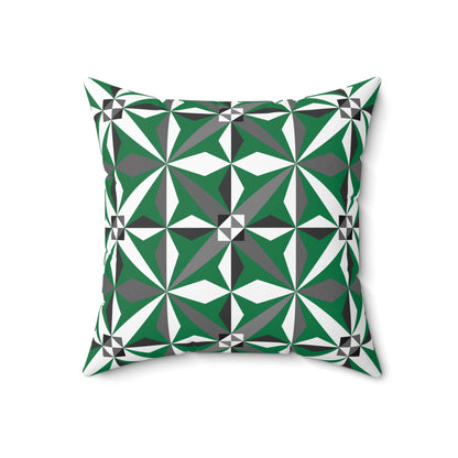 Morning Star in Green Square Pillow