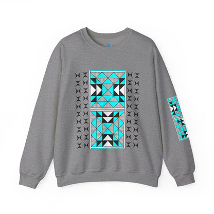 Sacred Mountains in Turquoise Unisex Sweatshirt