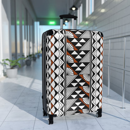 Rust Southwest Rain and Sun Suitcases