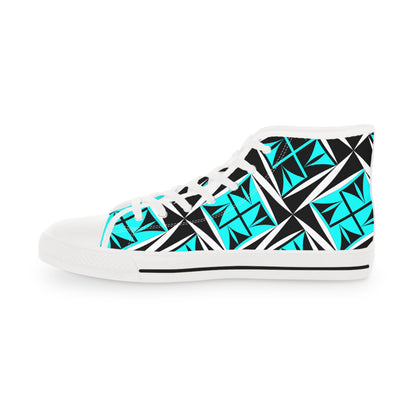Sacred Winds in Turquoise High Top Sneakers