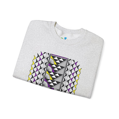 Sun and Rain in Purple/Yellow Unisex Sweatshirt