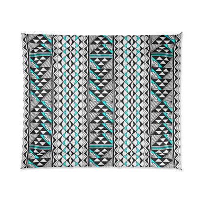 Southwest Rain and Sun in Turquoise Comforter