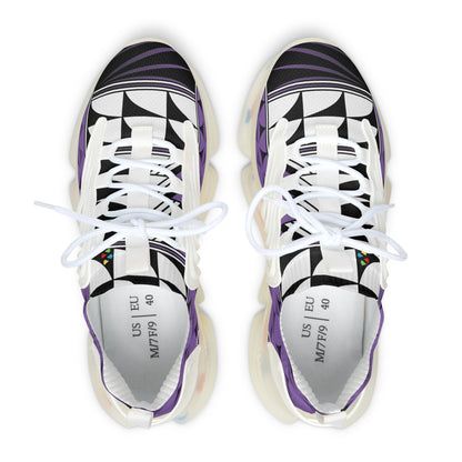Feather Blessing on Purple Women's Mesh Sneakers