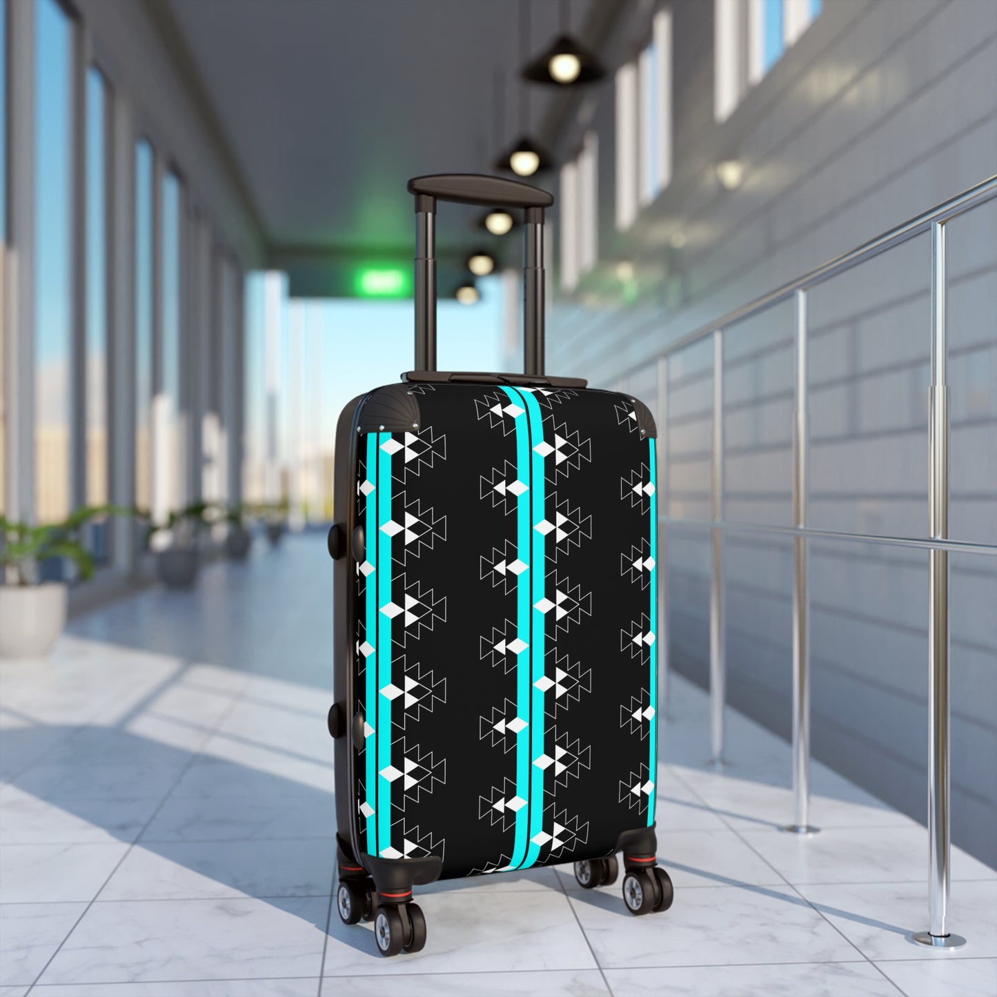 Turquoise Native Woven Stories Suitcases