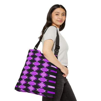 Purple Desert Diamonds Adjustable Tote Bag