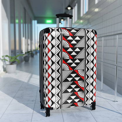 Southwest Rain and Sun in Red Suitcases