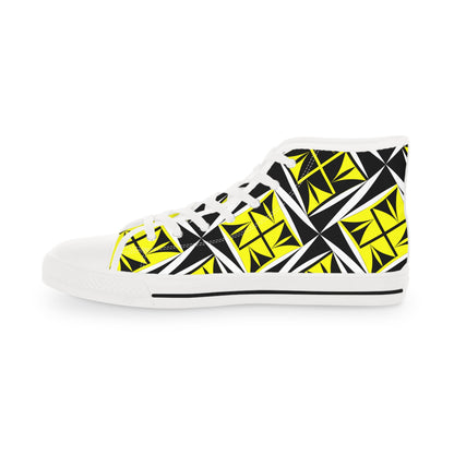 Sacred Winds in Yellow High Top Sneakers