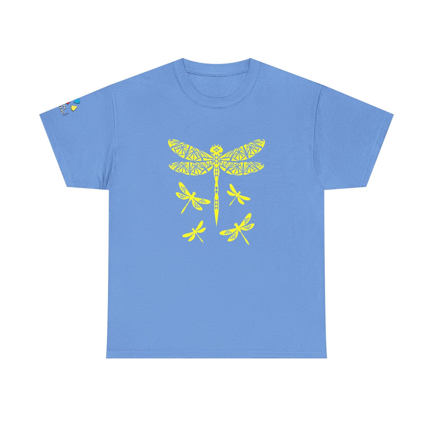 Native Dragonfly in Yellow Gildan Unisex Tee