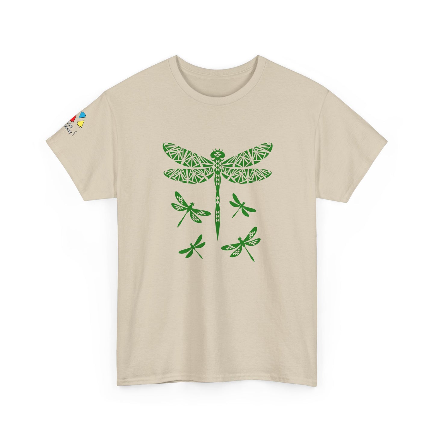 Native Dragonfly in Green Gildan Unisex Tee