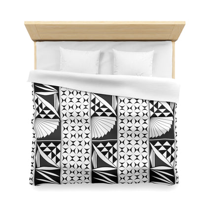 Southwest Sunrise in Charcoal Microfiber Duvet Cover