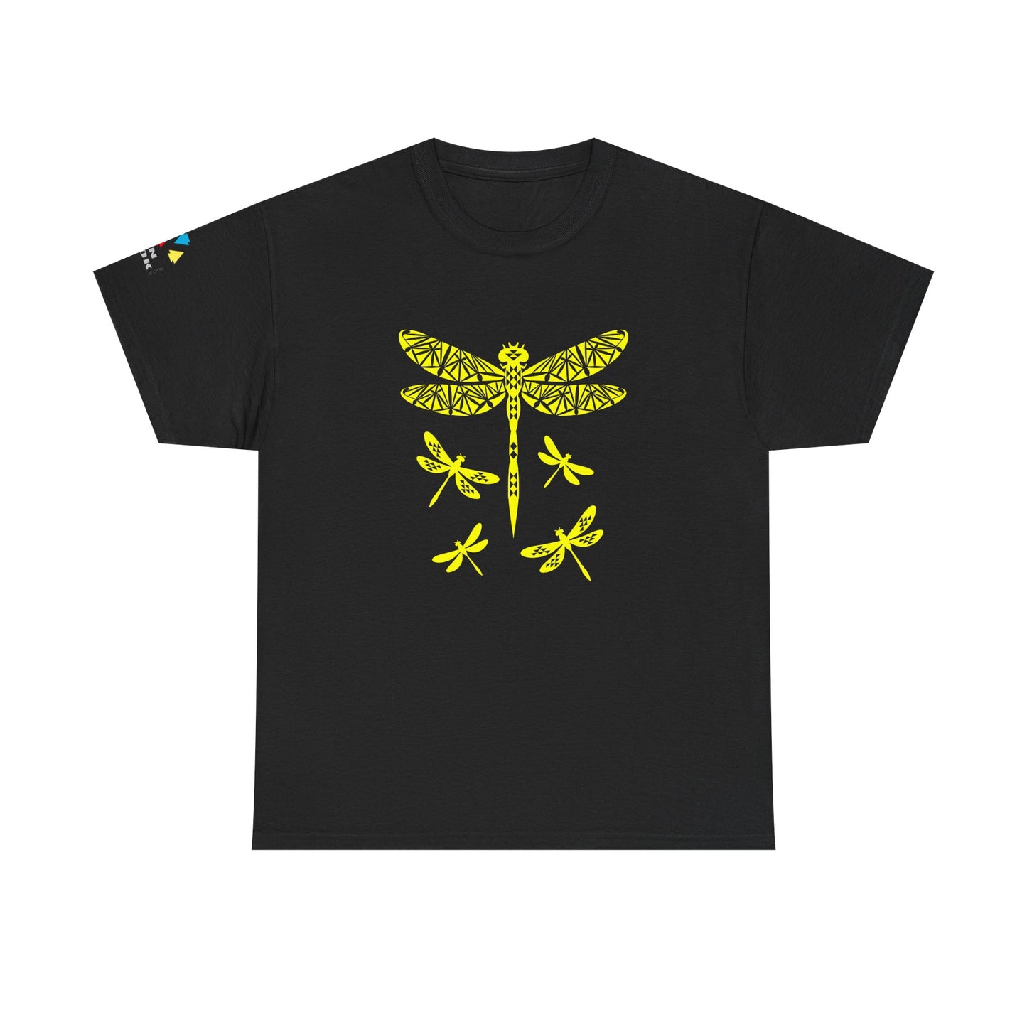 Native Dragonfly in Yellow Gildan Unisex Tee