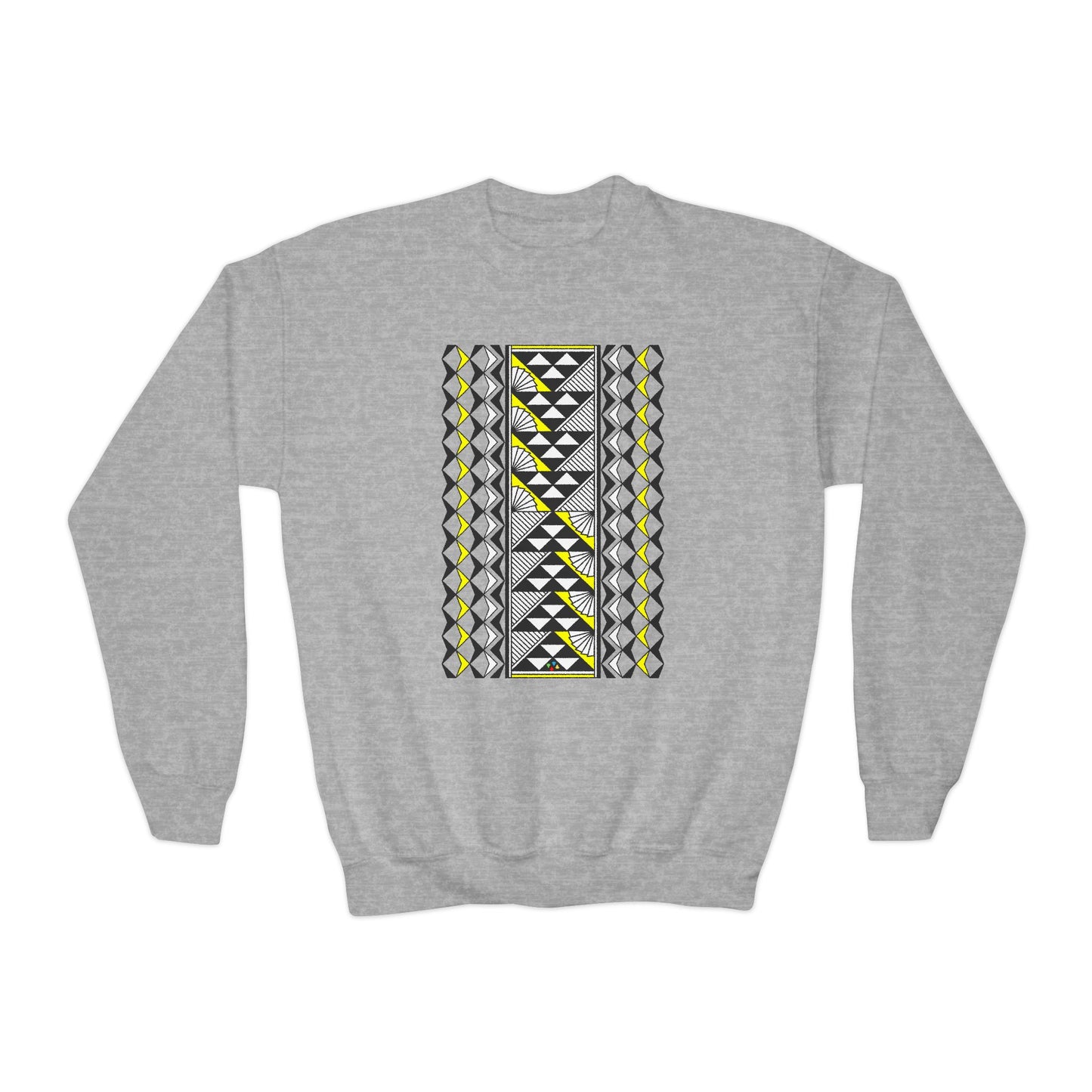 Rain and Sun in Yellow Youth Crewneck Sweatshirt
