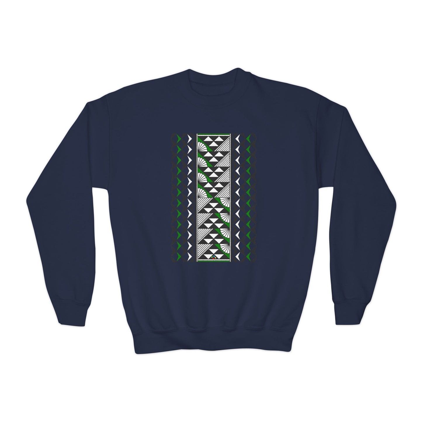 Rain and Sun in Green Youth Crewneck Sweatshirt