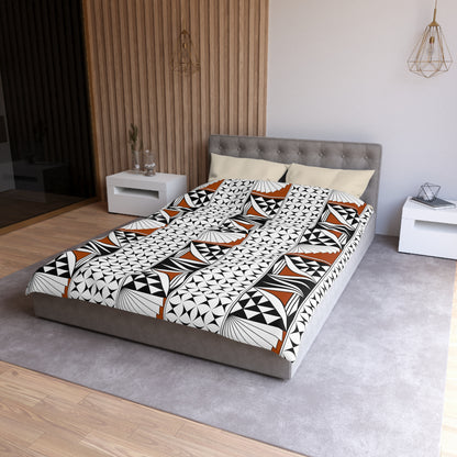 Southwest Sunrise in Rust Microfiber Duvet Cover