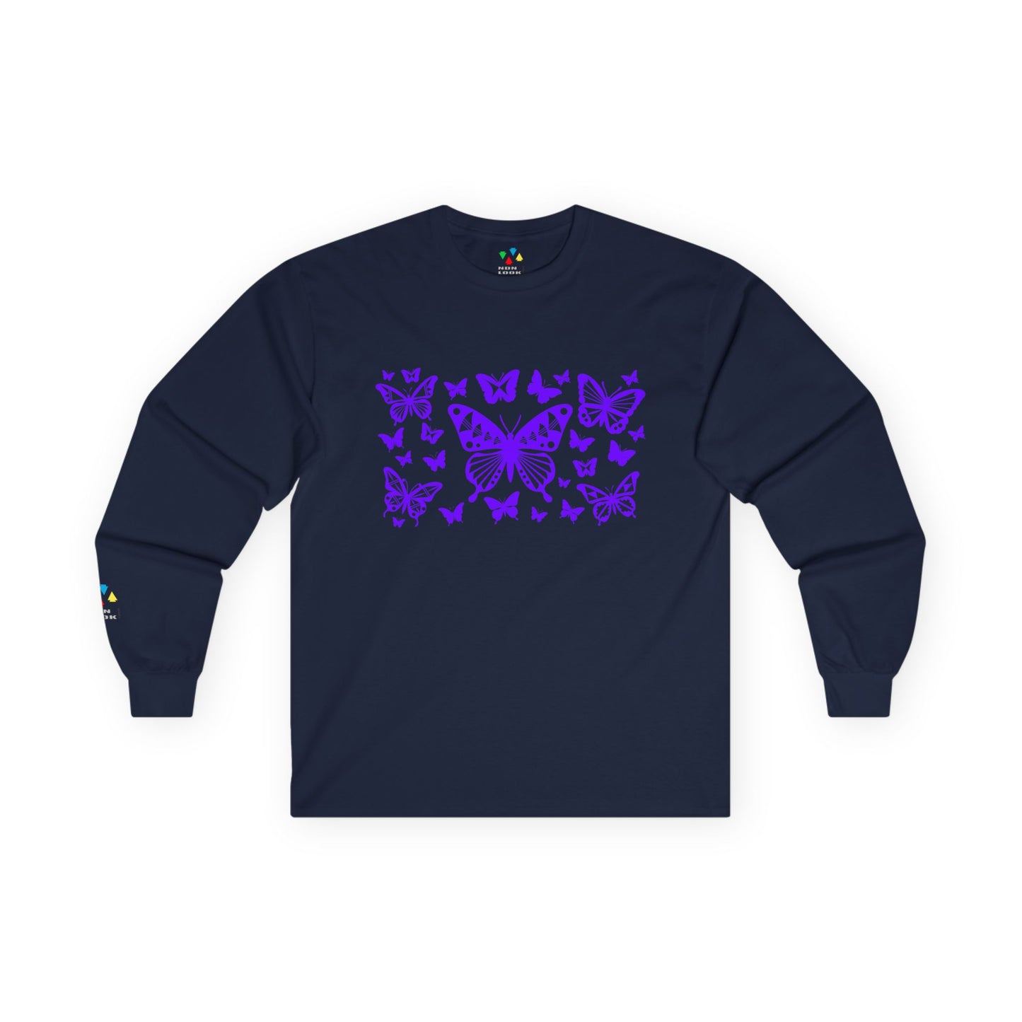 Butterfly Dance in Purple Unisex Long Sleeve Tee