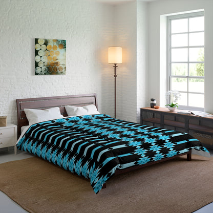 Southwest Desert Diamonds in Turquoise Comforter