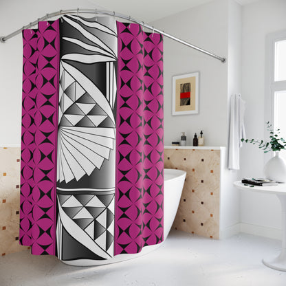 Pink Native Sunrise Shower Curtains