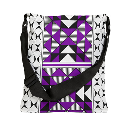 Purple Native Sacred Mountains Adjustable Tote Bag