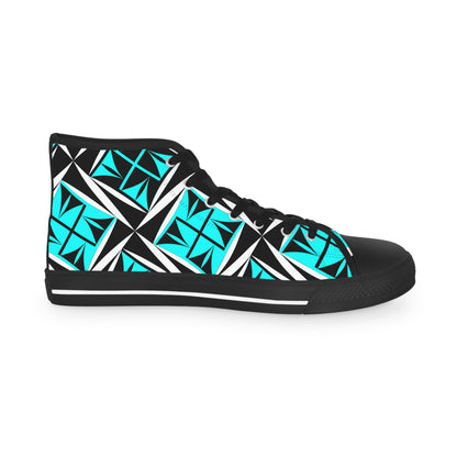 Sacred Winds in Turquoise High Top Sneakers