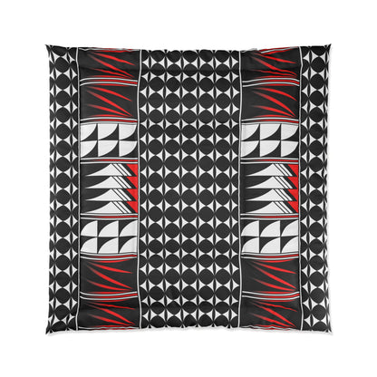 Southwest Feather Blessing in Red Comforter