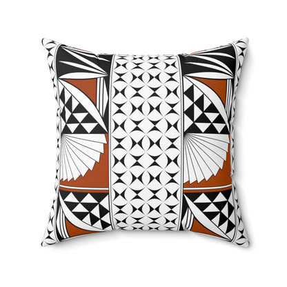 Southwest Sunrise in Rust Square Pillow