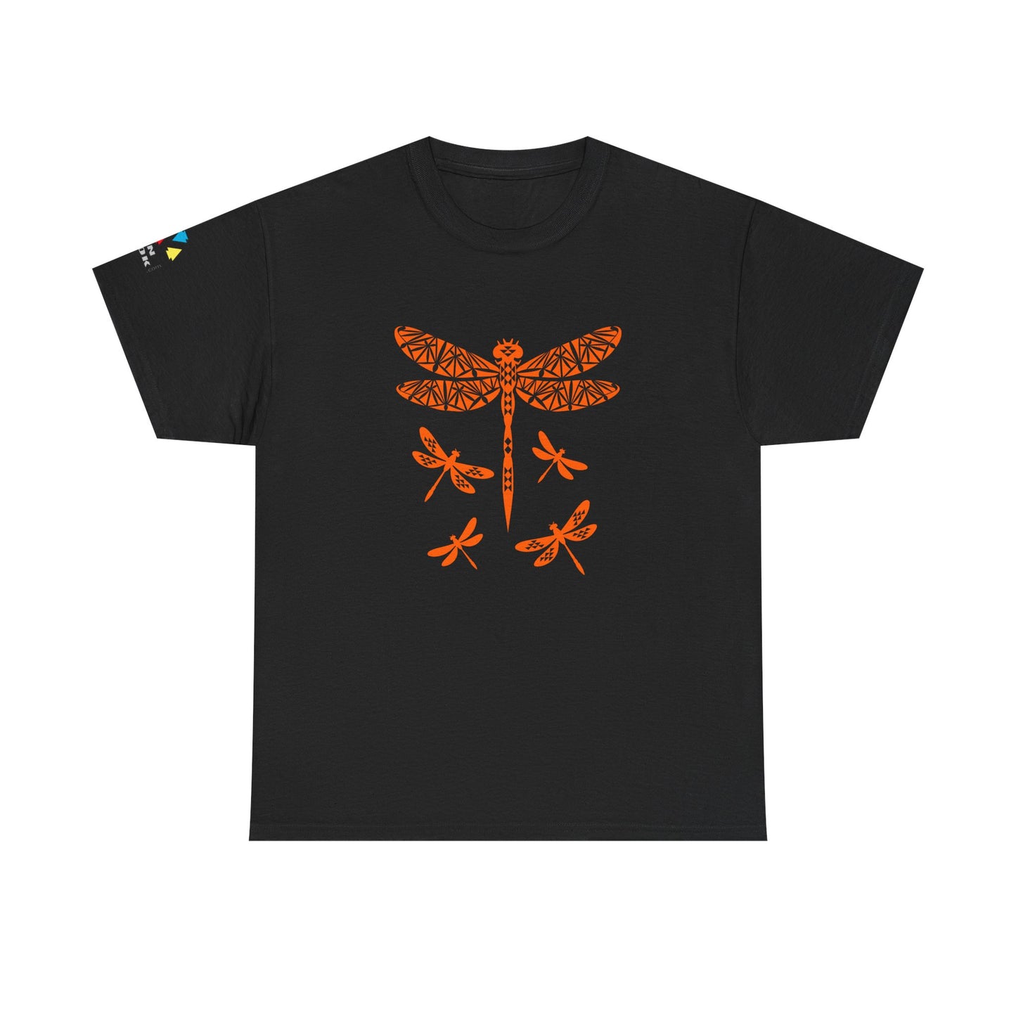 Native Dragonfly in Orange Gildan Unisex Tee