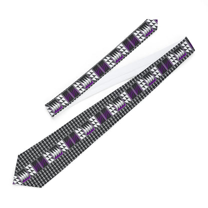 Purple Blessed Feathers Necktie