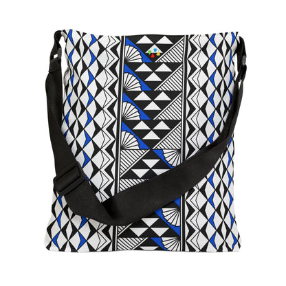 Blue Native Sun and Rain Adjustable Tote Bag
