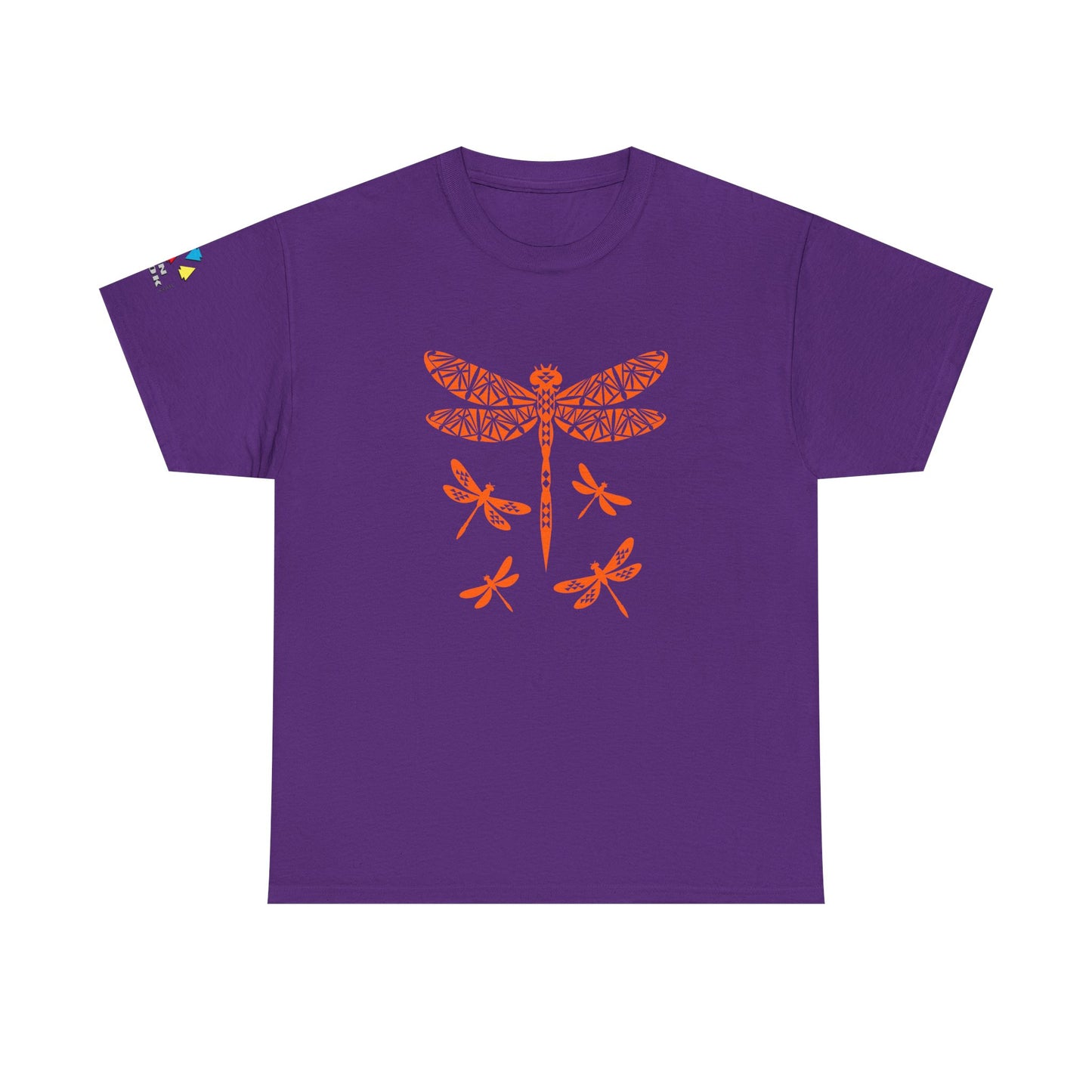 Native Dragonfly in Orange Gildan Unisex Tee