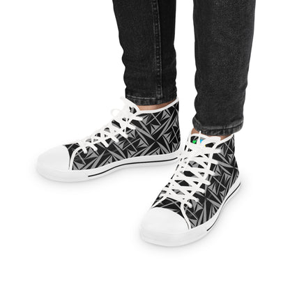 Sacred Winds in Charcoal High Top Sneakers