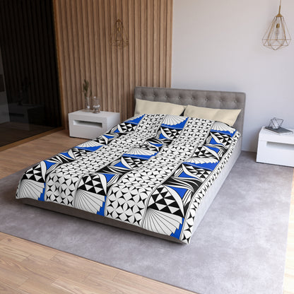 Southwest Sunrise in Blue Microfiber Duvet Cover