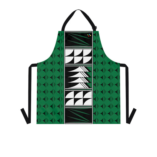Feather Blessing on Dark Green Two Pocket Apron