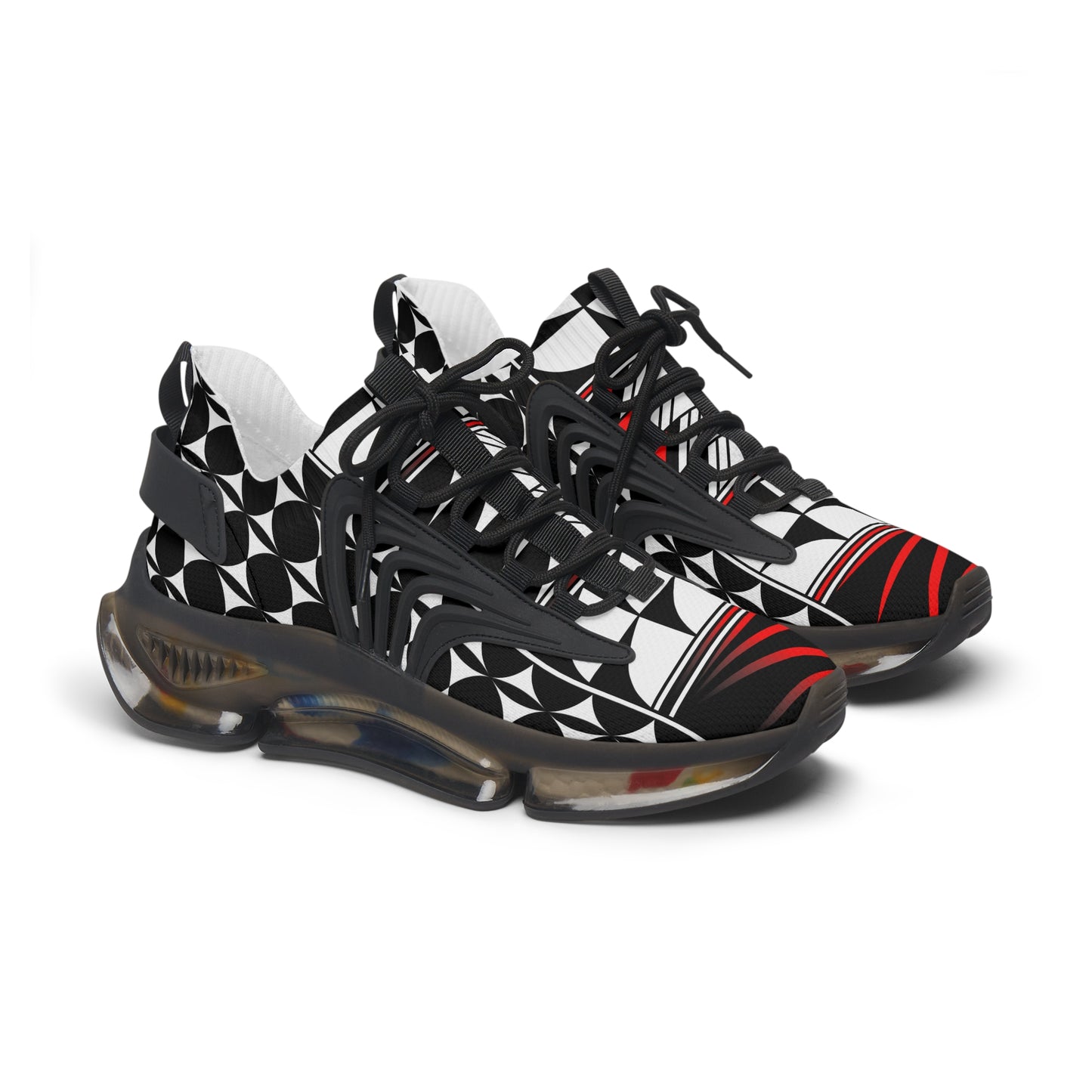 Feather Blessing in Red Women's Mesh Sneakers