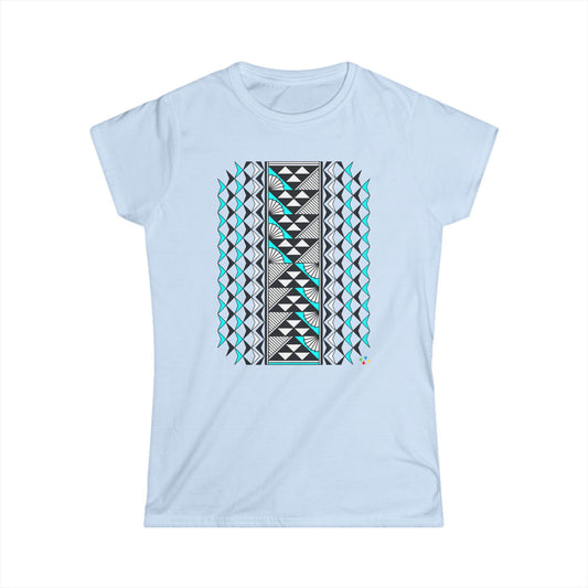 Turquoise Southwest Sun and Rain Women's Softstyle Tee