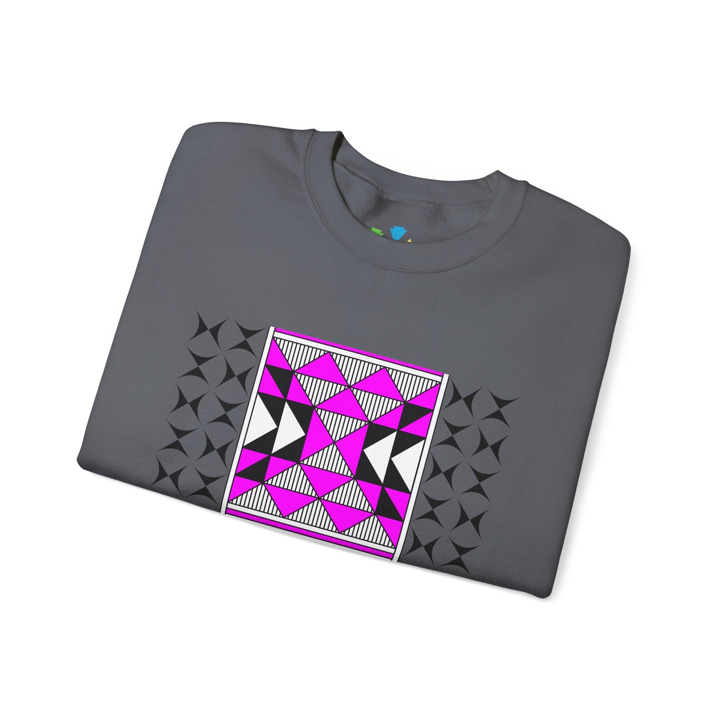 Sacred Mountains in Pink Unisex Sweatshirt