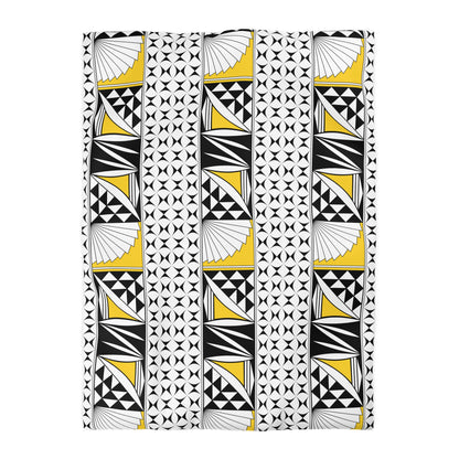 Southwest Sunrise in Yellow Microfiber Duvet Cover