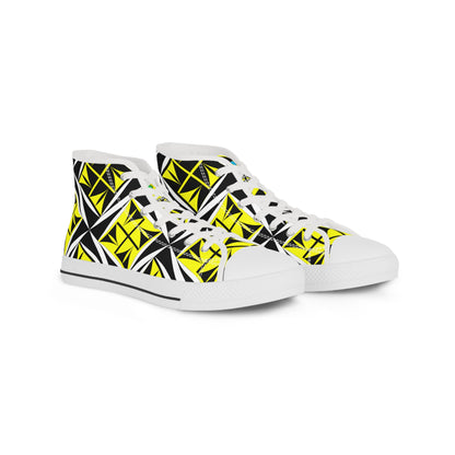 Sacred Winds in Yellow High Top Sneakers