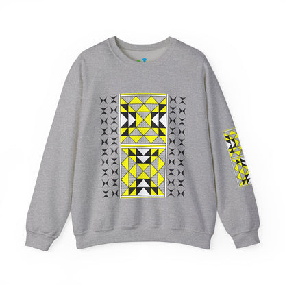Sacred Mountains in Yellow Unisex Sweatshirt