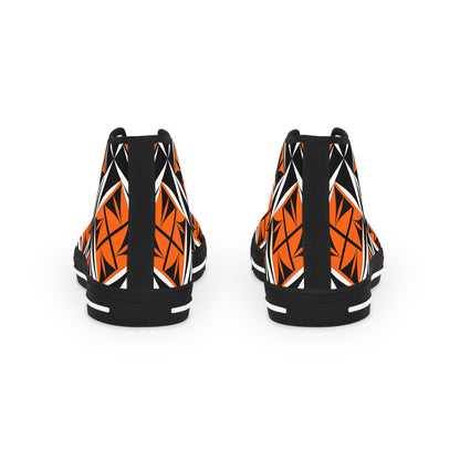 Sacred Winds in Orange High Top Sneakers