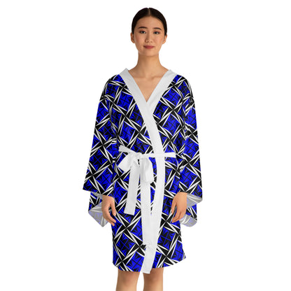 Sacred Winds in Blue Kimono Robe – Where Comfort Meets Native Grace