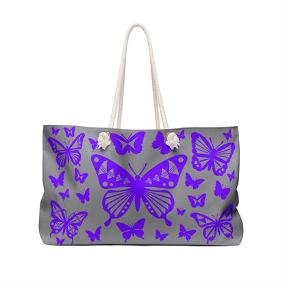 Purple Butterfly Burst Weekender Bag
