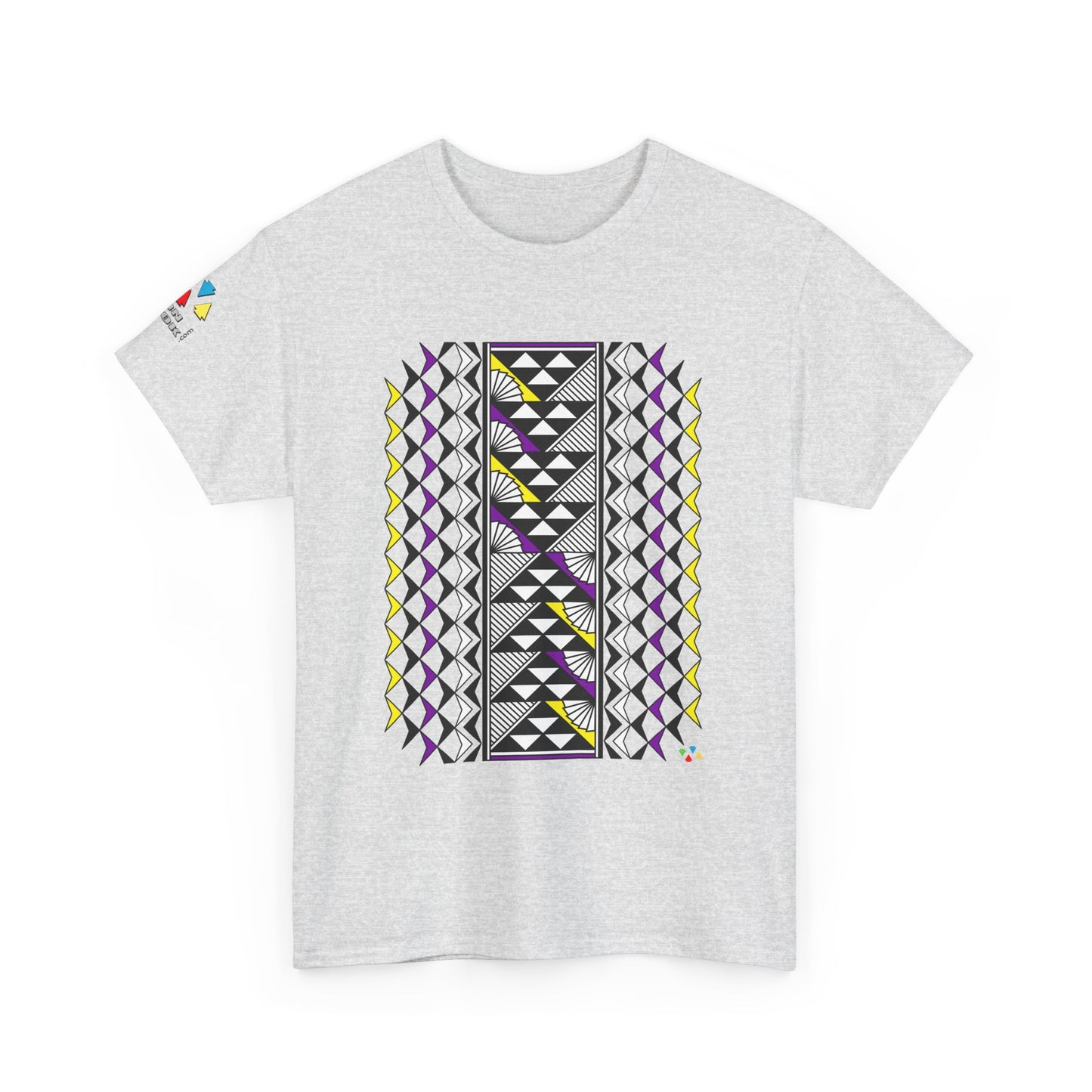 Sun and Rain in Purple/ Yellow Gildan Unisex Tee