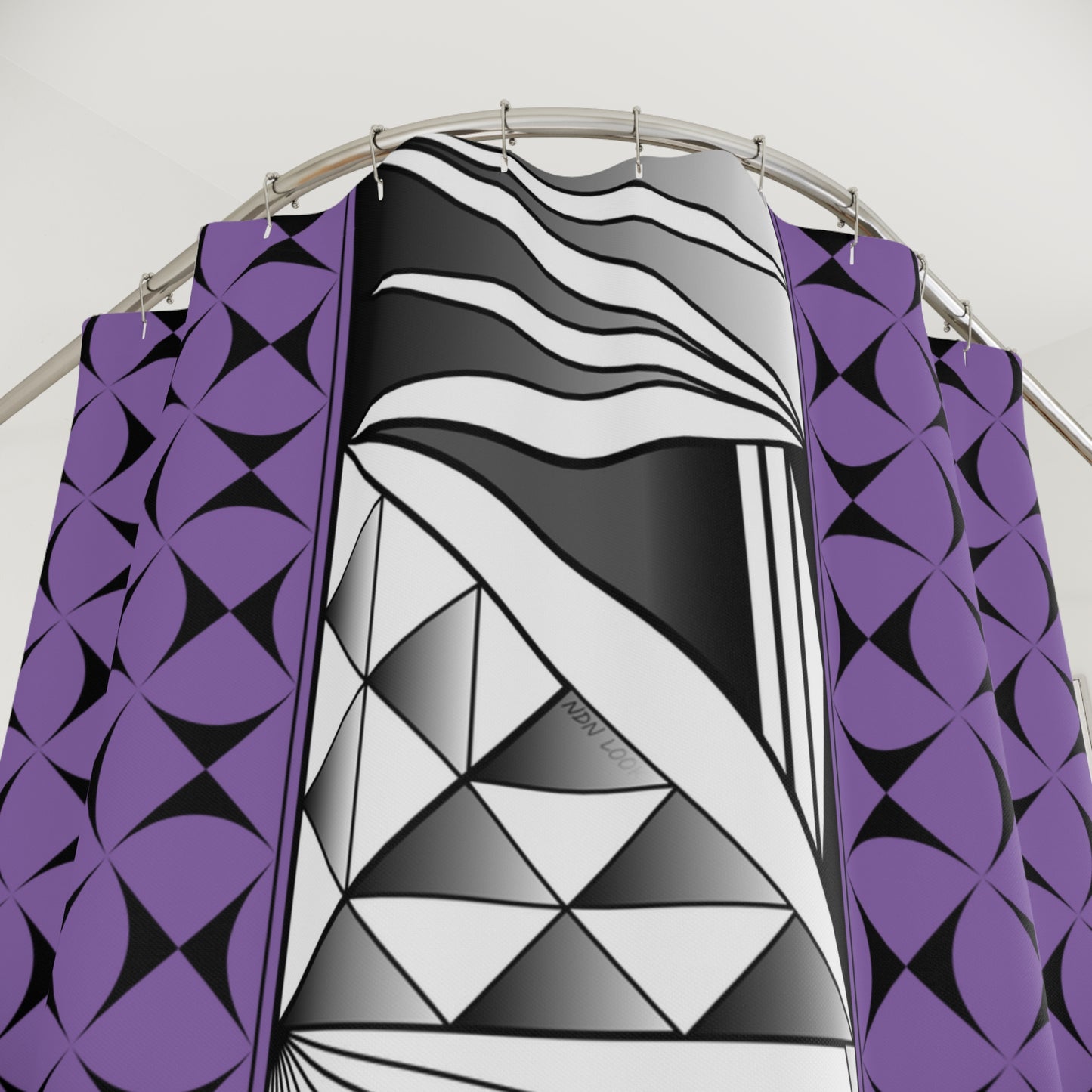 Purple Chrome Native Sunrise Shower Curtains