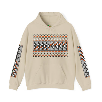 Sun and Rain in Orange Unisex Hoodie