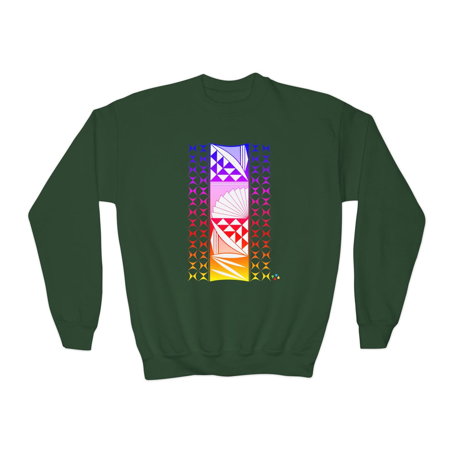 Rainbow Sunrise Youth Crewneck Sweatshirt