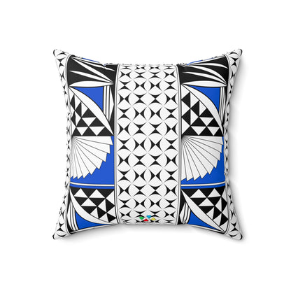 Southwest Sunrise in Blue Square Pillow